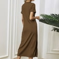 thumbnail image 2 of Lmnyox Summer Fashion Dress for Women Short Sleeve Crew Neck Maxi Dress Casual Flowy Long Dress, 2 of 4