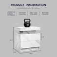 thumbnail image 4 of LED nightstand with storage / Office corner decoration / Blend well with furniture, 4 of 4