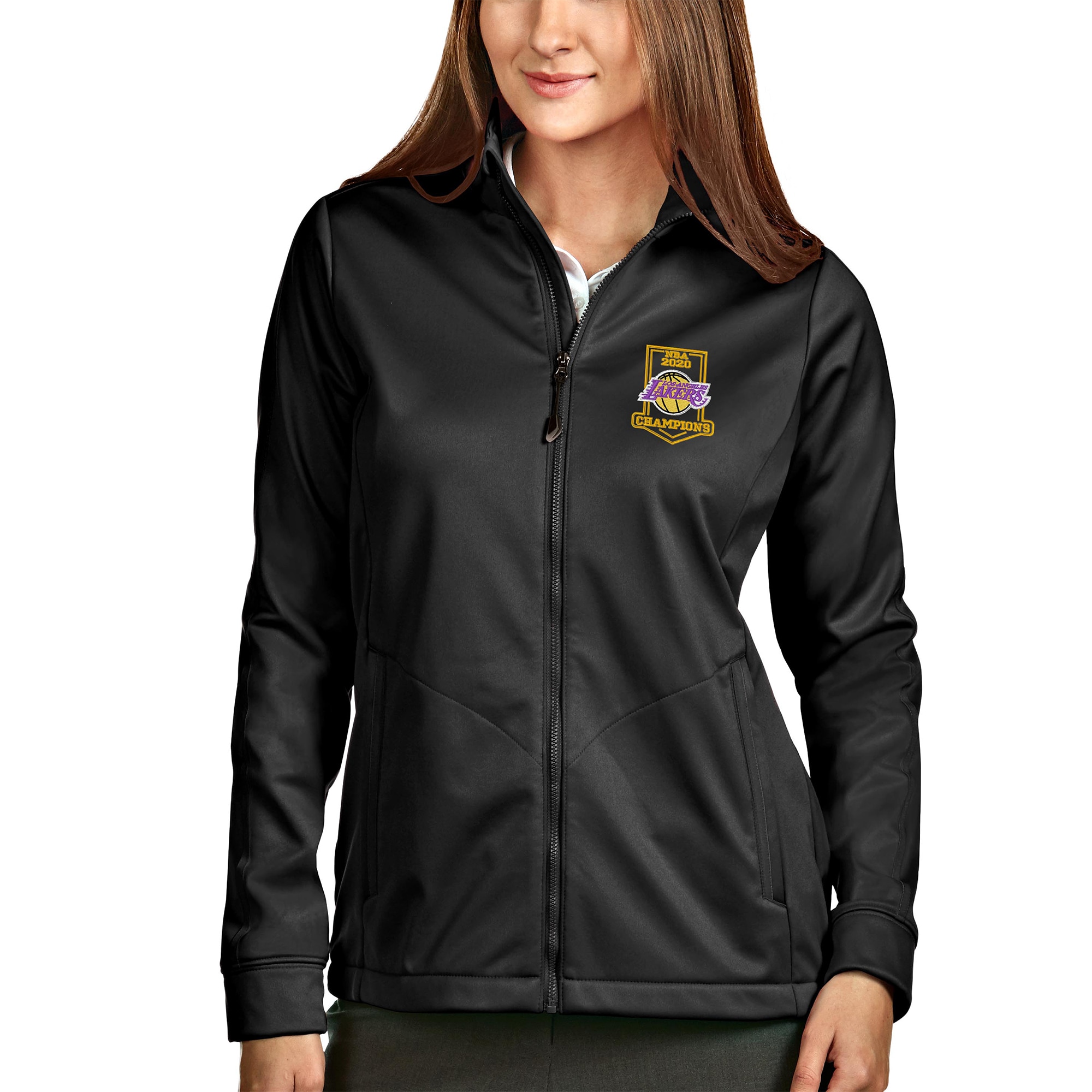 Los Angeles Lakers Antigua Women S 2020 Nba Finals Champions Full Zip Golf Jacket Black Walmart Com Walmart Com