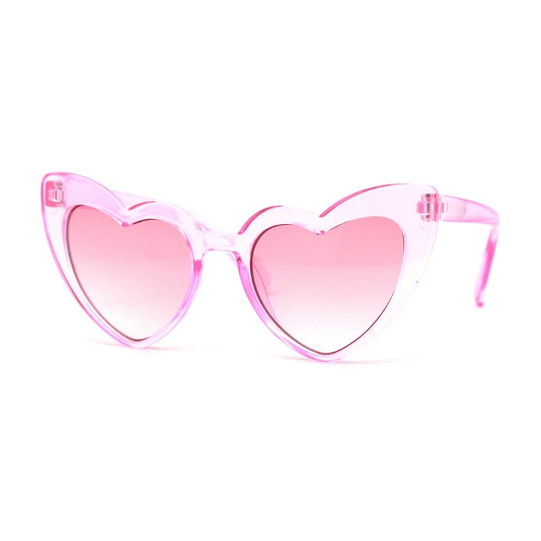 Heart Cat Eye Sunglasses - Blush Pink