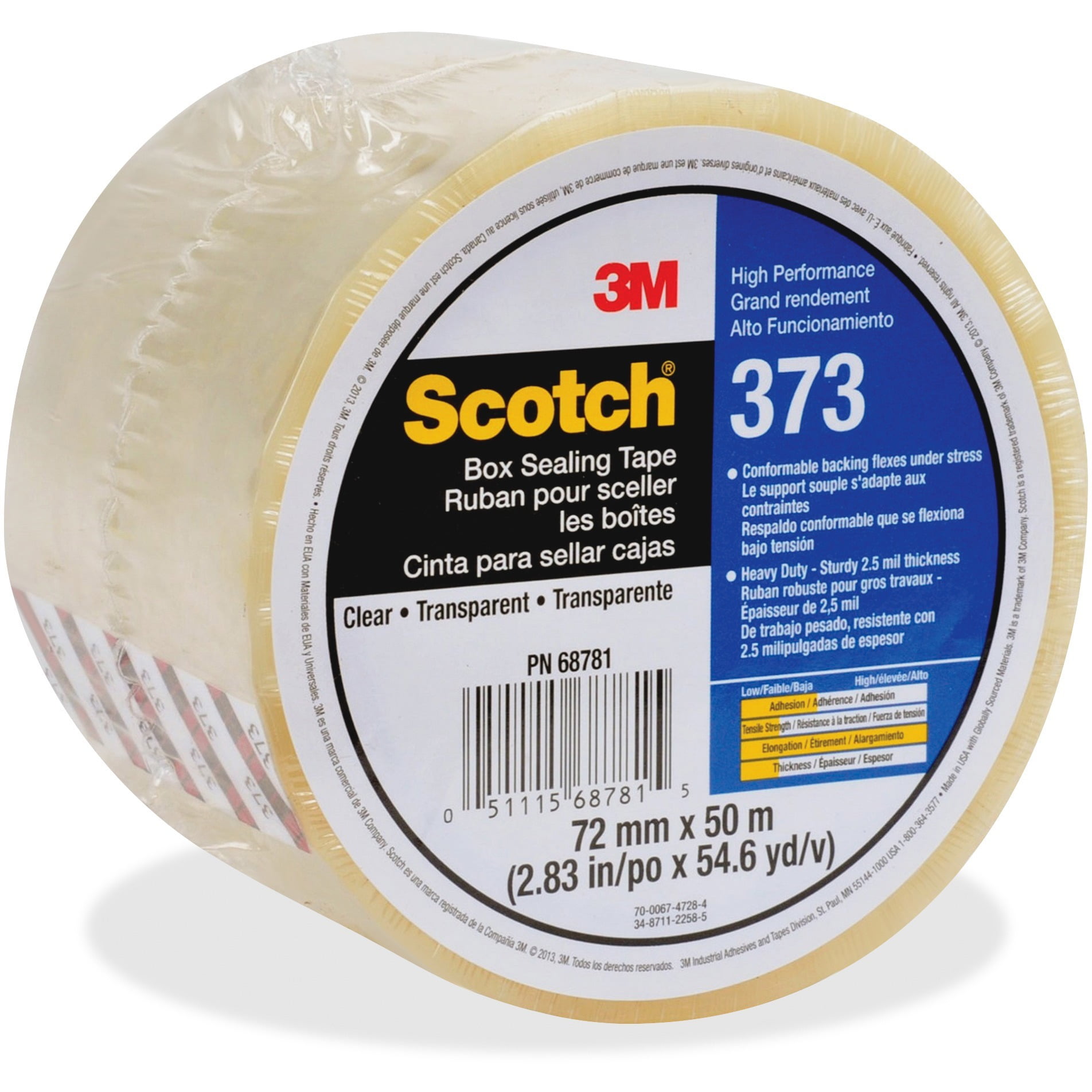 Scotch Box-Sealing Tape 373, Clear, 24 / Carton (Quantity)