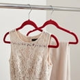 thumbnail image 4 of 10 Pcs Space-Saving Non-Slip Velvet Hangers with Notched Shoulders and Bottom Bar for Closet Organization, Suitable for Shirts, Dresses, Pants, and Coats, 4 of 5