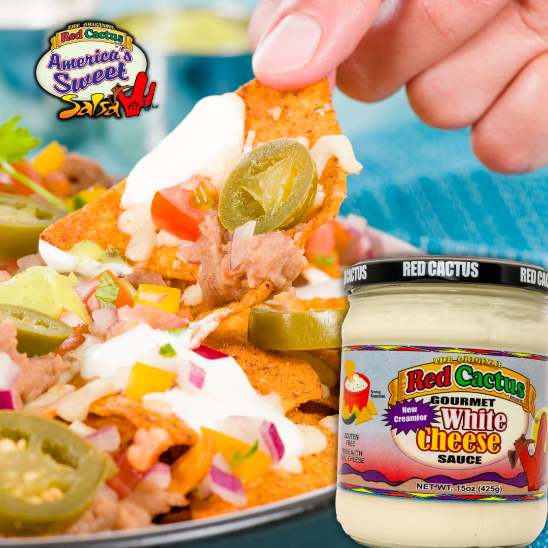 Red Cactus Gourmet White Cheese Sauce, 15 oz - Creamy Cheese Sauce for Dipping, Nachos, and Tacos