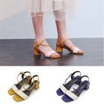 thumbnail image 2 of Heeled Sandals Fashion Cross Strap Open Toe High Heel Sandals Party Sandals, 2 of 10