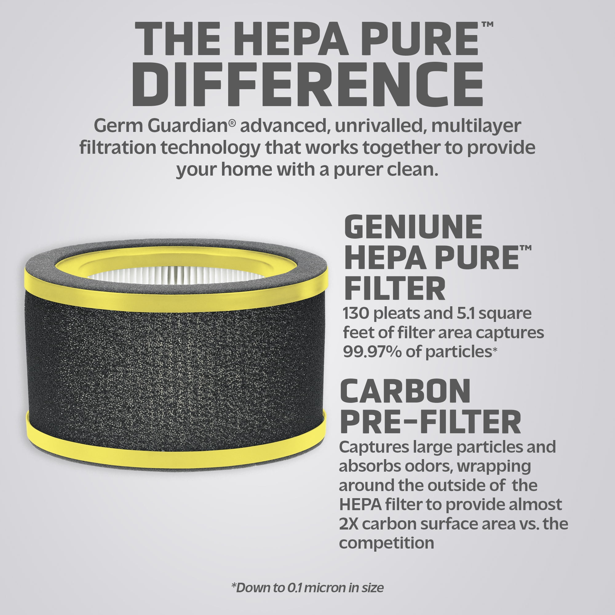 GermGuardian Air Purifier Replacement Filter L, FLT4200, HEPA Pure, for Model AC4200