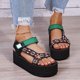 thumbnail image 1 of Nuevos zapatos de verano, zapatos de playa de suela gruesa, sandalias femeninas de estilo étnico Wmkox8yii  nm5478, 1 of 9