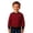 Red, variant on SOFTCCLO Sweatshirts for Boys Striped Pattern Long Sleeve Crewneck Top Casual Boys Sweatshirts Size 3-4Y