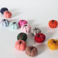 thumbnail image 4 of Halloween Wool Felt Christmas Rabbit String Felt Ball Hanging Decoration Hair Ball String Home Decoration Holiday Props--Christmas 1 24 balls + 2 meters long line (wool, stuffing foam core ball size ball: 2cm), 4 of 13