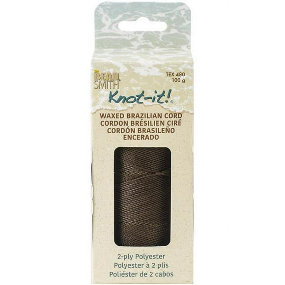 Beadsmith PLY04-BRN 144 M Cordon Poly Ciré&44; Brun