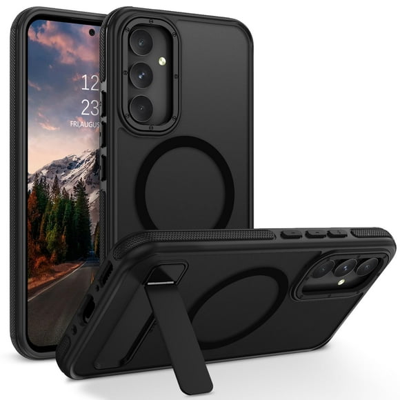 Funda magnética negra mate para Samsung Galaxy A54 de 6,4 pulgadas de GUAGUA