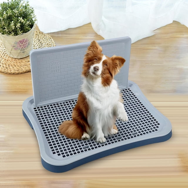 Pet Training Toilet Tray Mesh Grids Keep Paws and Floors Clean Puppy Toilet Navy