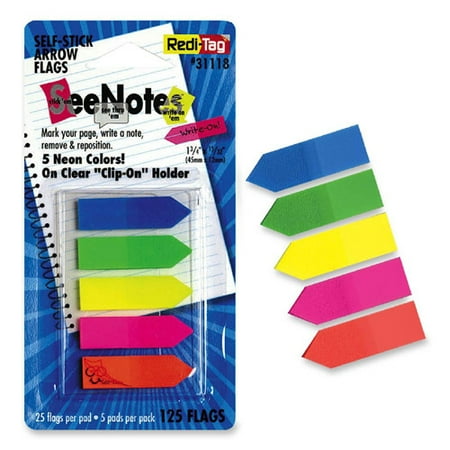 Redi-Tag Plain Write-On Arrow Flags in Holder