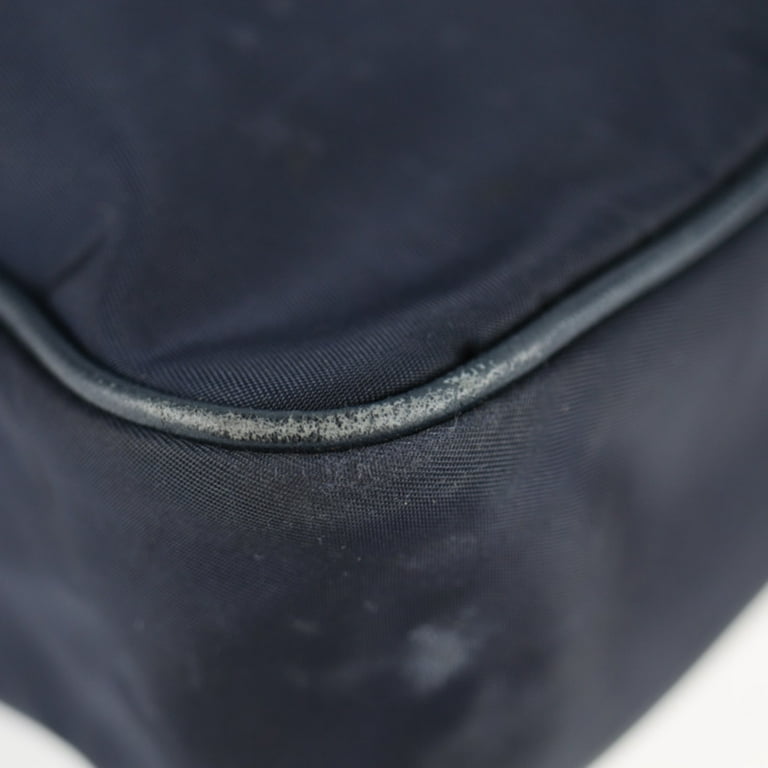 Pre-Owned PRADA Prada test shoulder bag 2VH797 nylon leather navy messenger  (Fair) 
