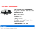 thumbnail image 2 of Front Left Door Lock Actuator Motor - Compatible with 2007 - 2009 Chevy Silverado 3500 HD 2008, 2 of 3