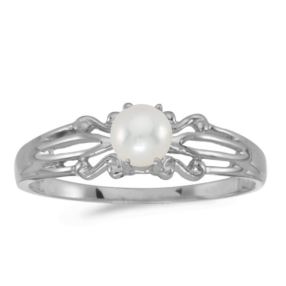10k White Gold Freshwater Cultured Pearl Ring
