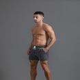 thumbnail image 7 of LYMAYTER Sweat Shorts for Men Casual Stripes Sweat Cotton Jogger Workout Summer Shorts with Pockets S-4XL, 7 of 7