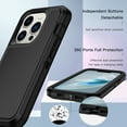 thumbnail image 5 of I-HONVA For iPhone 13 Pro Case,3-Layer Military Grade Drop Protection Anti-Slip Bumper Rugged Shockproof Dustproof Protection 6.1 inch Phone Case,Full Black, 5 of 7