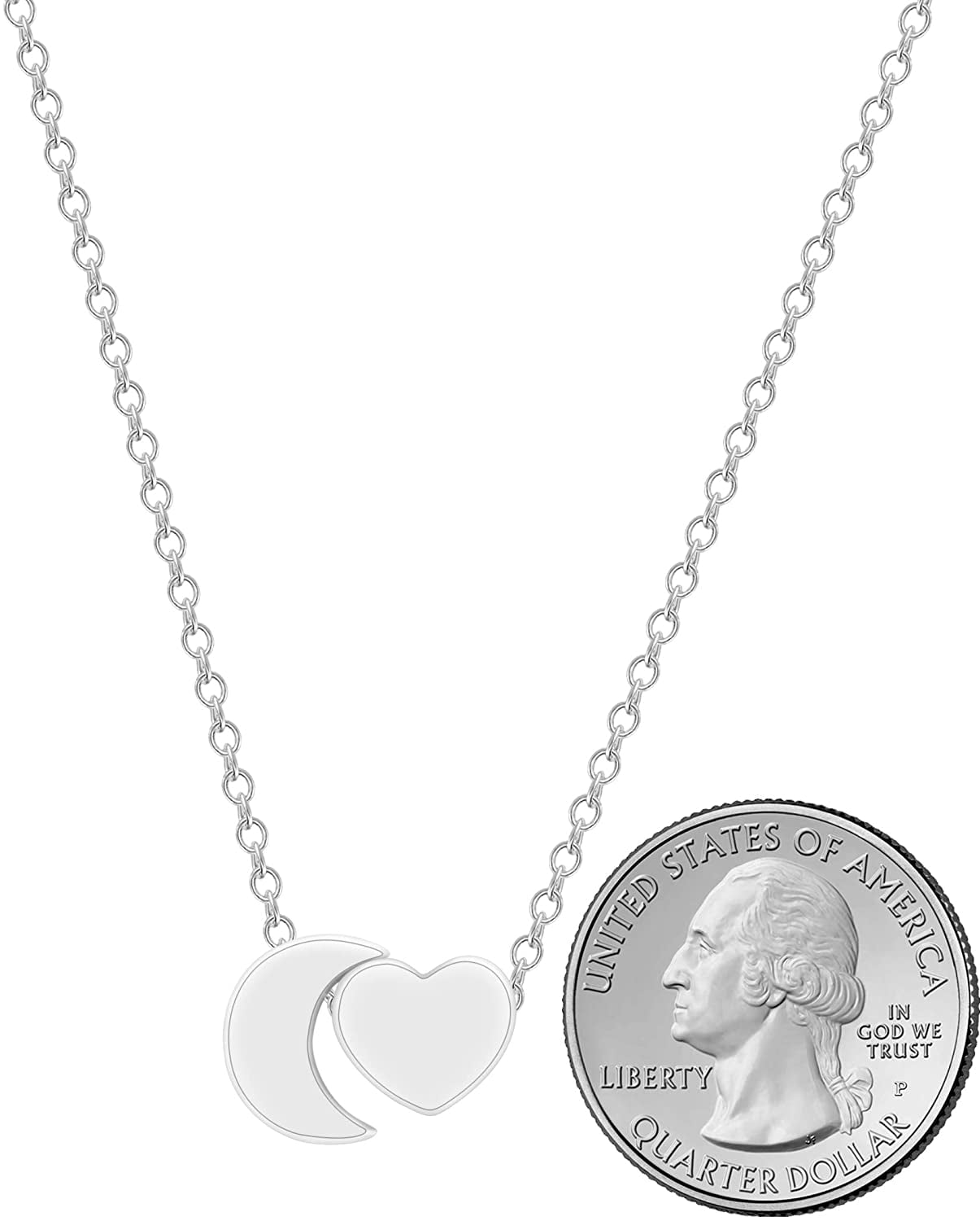 Buy SheridanStar Daughter Moon Heart Necklace Jewelry Gift from Dad, Mom, Mother, Father, I Love