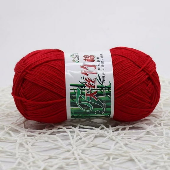 Qonioi Cotton Wool Yarn, 50g Natural Fiber Thread for Hand Knitting Crocheting, Baby Yarn, Craft Wool