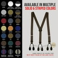 thumbnail image 6 of Hold'Em Men Y-Back Genuine Leather Trimmed Button End Tuxedo Suspenders Many Colors and Designs - Brown (Tall 54" Long), 6 of 7