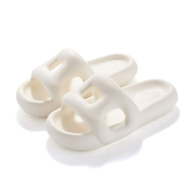 Mialoley Women Men Summer EVA Slippers, Solid Color Non-Slip Thick Soft Adult Couples Indoor Outdoor Open Toe Shoes