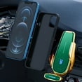 thumbnail image 2 of "Bouanq School Supplies Portable Wireless Charger Wireless Car Charger For All Smartphones, 15W QI Fast Charging,Auto-Clamping Car Wireless Charger A-ir Vent Car Phone Mount", 2 of 8