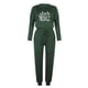 thumbnail image 2 of Gibobby Conjunto de sudadera para mujer Traje casual de pantalones de manga larga con estampado de inglesas informales de color sólido para mujer(Verde,M), 2 of 4
