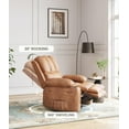 thumbnail image 5 of Garvee Oversized Recliner Chair with Heat & Massage – 360° Swivel Lazy Sofa for Adults – Manual Recliner with Cup Holder for Living Rooms, Bedrooms, and Nurseries – Coffee, 5 of 8