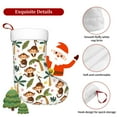 thumbnail image 5 of Daiia Monkeys Swinging from Palms Print Christmas Stocking，18"Large Knitted Xmas Stocking for Kids, Family Stocking for Fireplace Christmas Holiday Party Decoration, 5 of 7