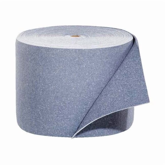 Pig Sorbent Roll, 32 gal, 15 in x 150 ft, Universal, Blue, Fibers BLU103