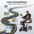 thumbnail image 6 of VERPAL Upgrade 4 Wheels Mobility Scooter for Seniors, Foldable Electric Powered Mobility Wheelchair Devic for Travel, 275lbs, Blue, 6 of 9
