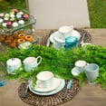 thumbnail image 4 of 4 Pack Artificial Fake Hanging Ferns Plants Vine Fake Ivy Boston Outdoor UV Resistant Plastic, Green, 4 of 10