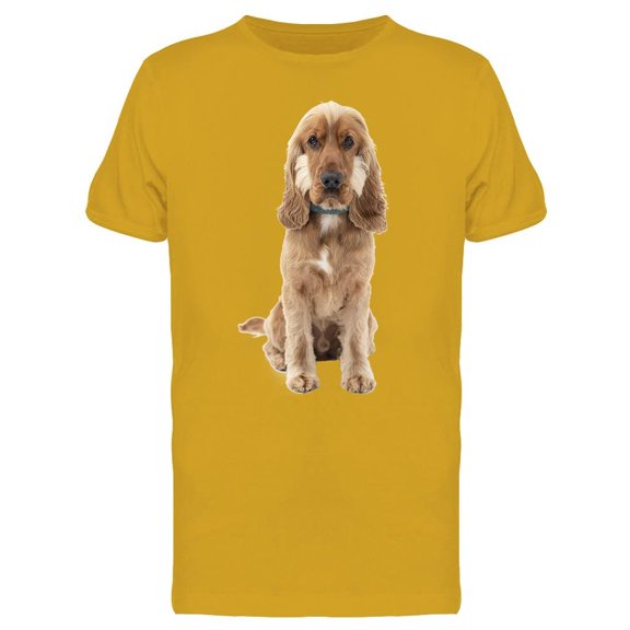 Beautiful Cocker With Collar  T-Shirt Men -Image by Shutterstock, Male XX-Large