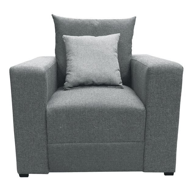 Sillon El Bazar Store Miami Lino Gris Oxford 1 plaza, Modular, Moderno, Sala
