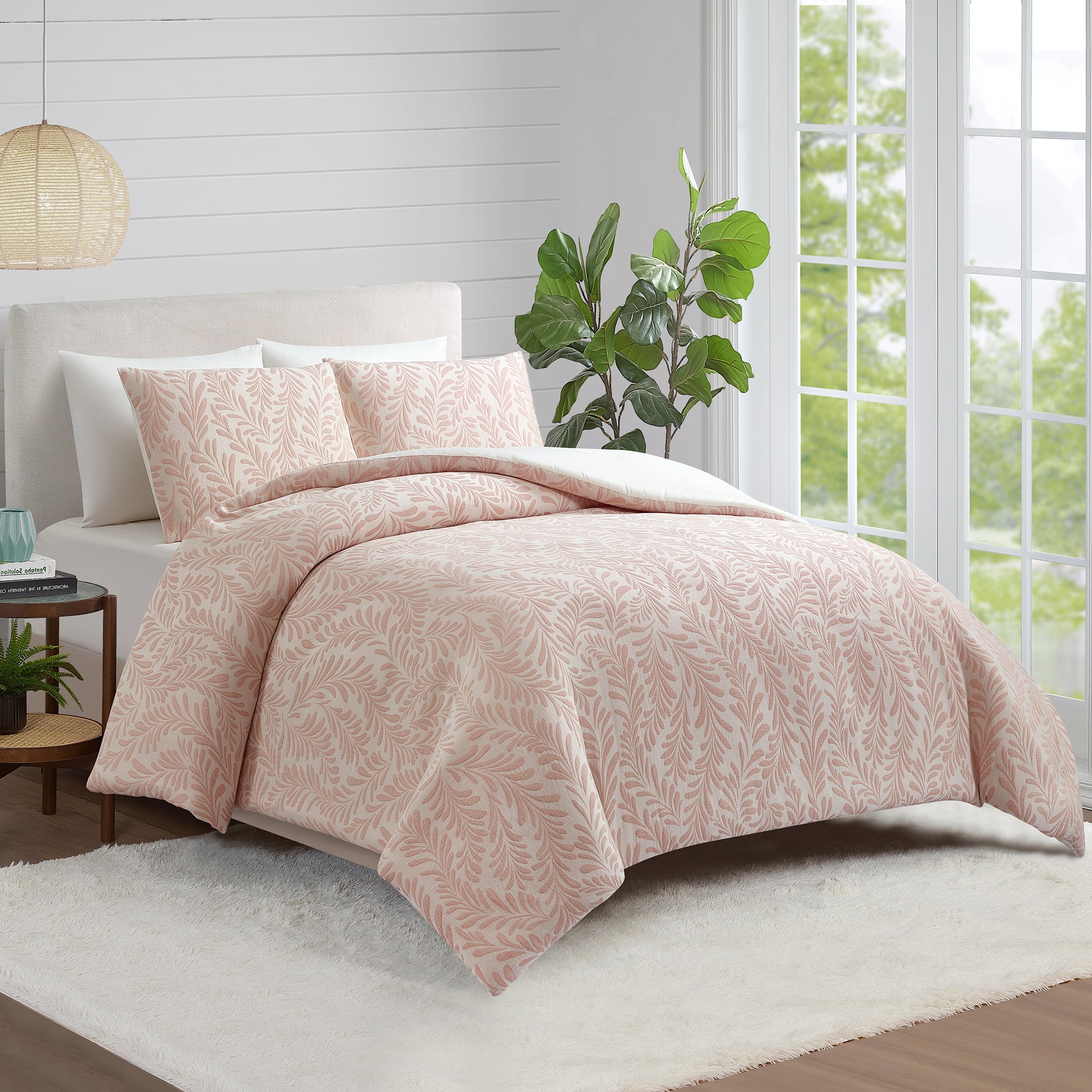 Better Homes & Gardens Botanical 3-Piece Comforter Set, Blush, Full Queen, All Ages