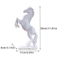 thumbnail image 3 of Pgyong Galloping Horse Statue Resin Sculpture, Minimalist Home Decor for Living Room Office, Feng Shui Success Gift, White Stallion Figurine Modern Art Decor, 3 of 6