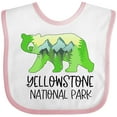 thumbnail image 3 of Inktastic Yellowstone National Park Mountains and Bear Shape Boys or Girls Baby Bib, 3 of 4
