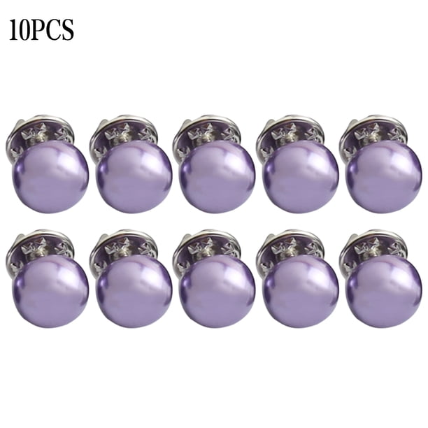 Botones Perlas de imitación cuentas redondas de decoración de metal sin costura para ropa Suéter de abrigo anti-exposición 10 Piezas sidaley HA7571-03B