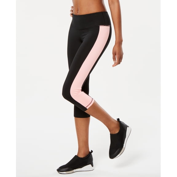 ID Ideology Women's Essentials Colorblocked Cropped Leggings Black Size X-Large