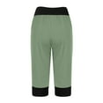 thumbnail image 6 of Penkiiy Women's Joggers Pants Baggy Lightweight Capri Pants Running Workout Athletic Cropped Sports Pants Soft Lounge Pajams Pants 3XL Army Green, 6 of 7