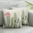 thumbnail image 3 of ARISTURING  Ink Painting Watercolor Grey Green Cactus Summer Decorative Lumbar Pillowcase Throw Pillow Cover Case Chair Sofa Bed Home Decoration Rectangular, 3 of 5
