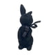 thumbnail image 2 of Figura de conejo flocado con lazo, centro de mesa de primavera suave, figura de conejo negro, 2 of 9