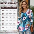 thumbnail image 7 of DISNIMO Sea Turtle Printed Hoodies for Women Hibiscus Flowers Printed Sweatshirts V Neck Pullover Tops Long Sleeve Shirts for Fall Winter, 3XL, 7 of 7
