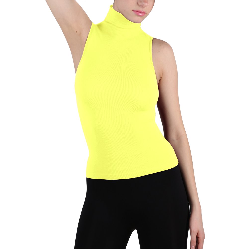 womens yellow sleeveless top