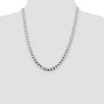 thumbnail image 4 of 925 Sterling Silver Curb Chain Styles Necklace 6.25 mm Flat Open 22 inch, 4 of 4