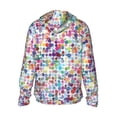thumbnail image 2 of Picia Colorful Watercolor Dots Women's Men's UPF 50+ Sun Protection Hoodie Shirt Long Sleeve SPF Fishing Outdoor UV Hiking Lightweight Shirts-Large, 2 of 9