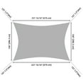 thumbnail image 6 of Yescom 2 Pack 19x13 Ft 97% UV Block Rectangle HDPE Sun Shade Sail Canopy Lawn Backyard, 6 of 12