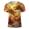 thumbnail image 3 of RATTOYY Male Athletic Workout Shirts Male Dragon T Shirt Summer Short Sleeve Shirt Top Animal Themed Shirt Graphic Shirt Tops Mens Summer Outwear, 3 of 4
