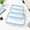 Baby Blue, variant on Mint Green Clear Hard Shell Zipper Pouches and Stackable Storage Case