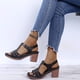 thumbnail image 5 of Moda mujer diapositiva ahueca hacia fuera cómodas sandalias de tacón alto playa zapatos casuales Wmkox8yii  hfjk67, 5 of 7
